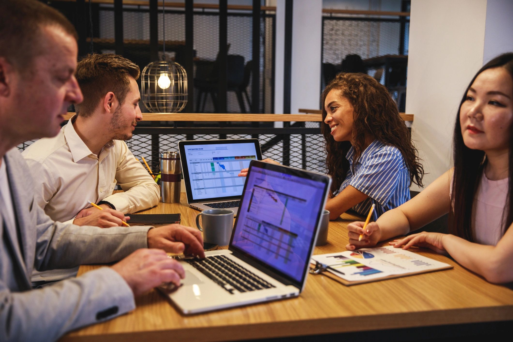 Business team discussing digital strategy